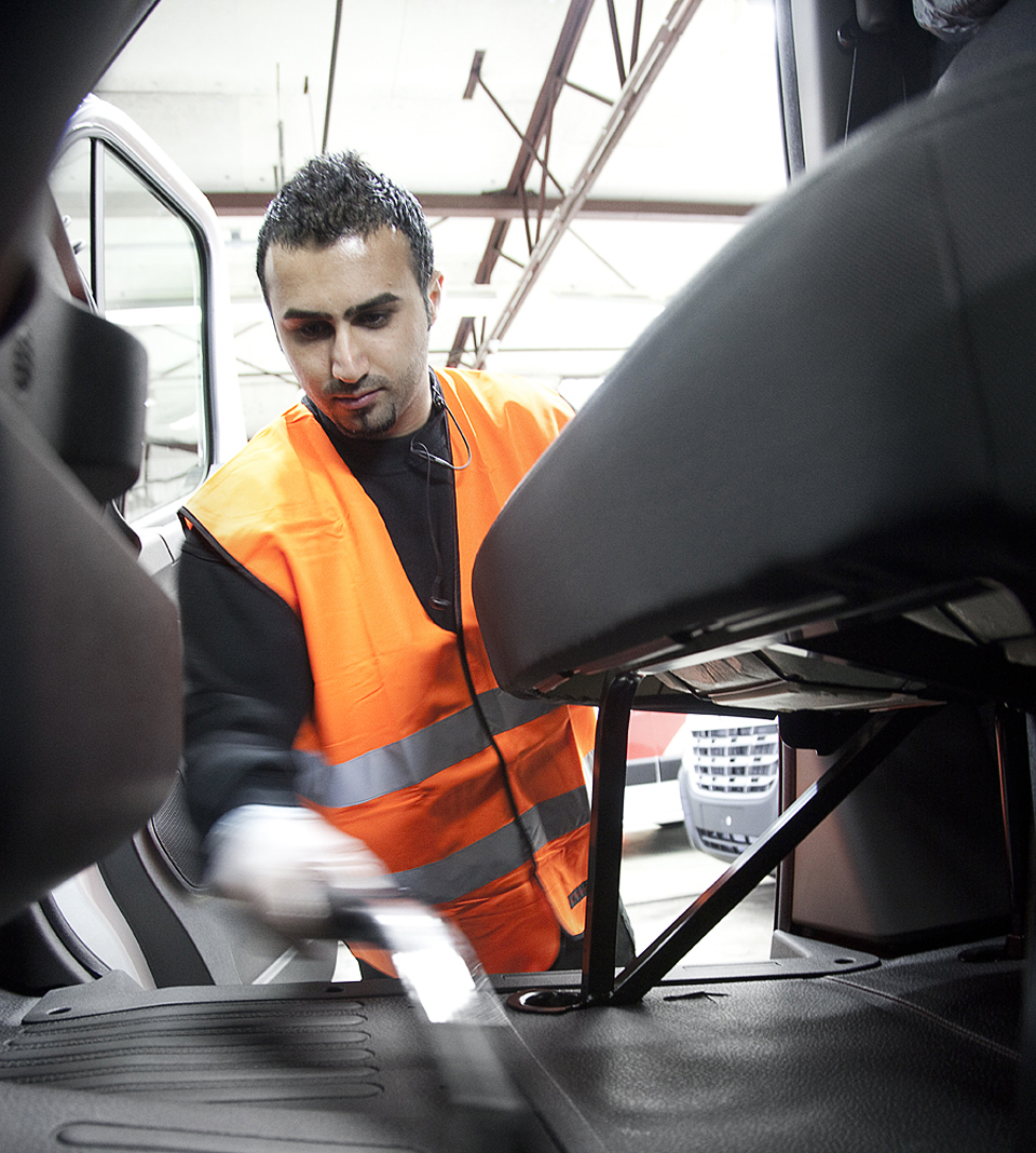 Vehicles undergo a Pre-Delivery Inspection in our workshop before delivery to the customer.